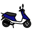 二輪車(オートバイ)のイラスト