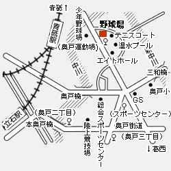 総合スポーツセンター野球場周辺図