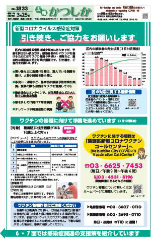 広報かつしか3月25日号1面の画像