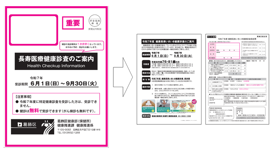 封筒に受診票